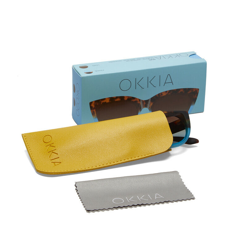 Silvia Cats Eye Sunglasses - Havana Blue