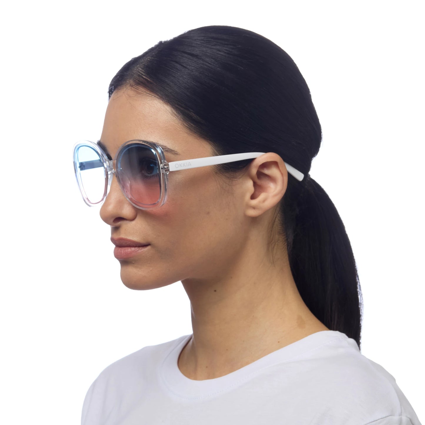 Anna Butterfly Sunglasses - Transparent Clear