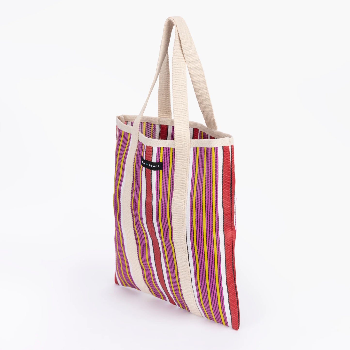 Recycled Plastic Red & Pink Tote