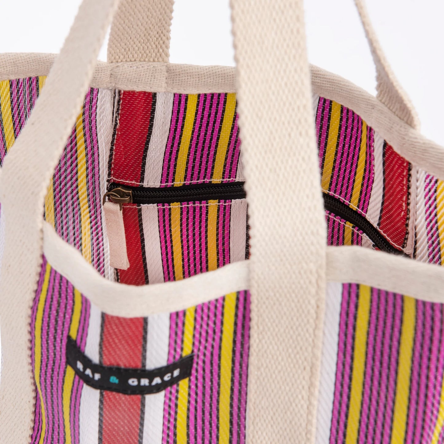 Recycled Plastic Red & Pink Tote