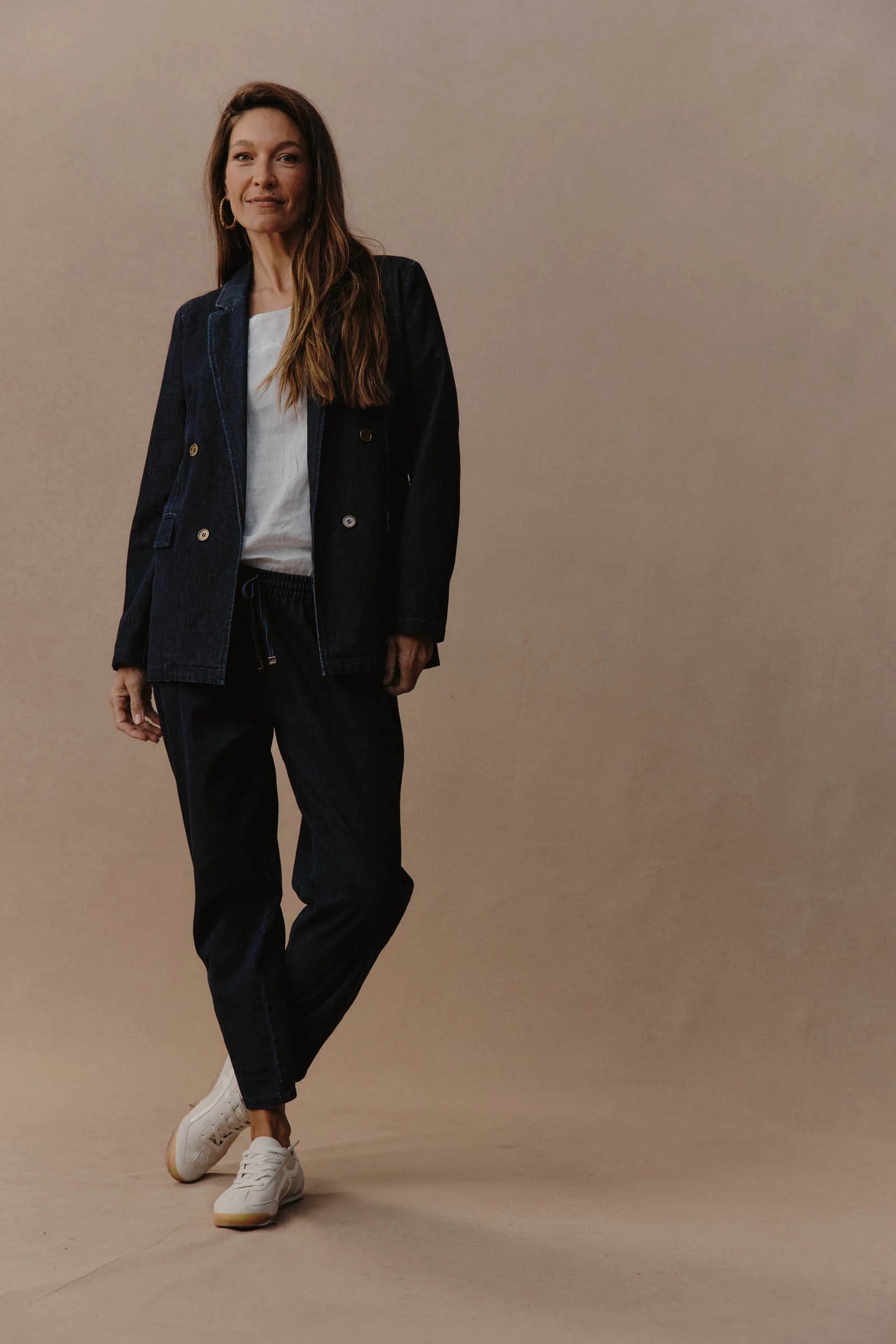 Pepi Relaxed Denim Pant -Oxford
