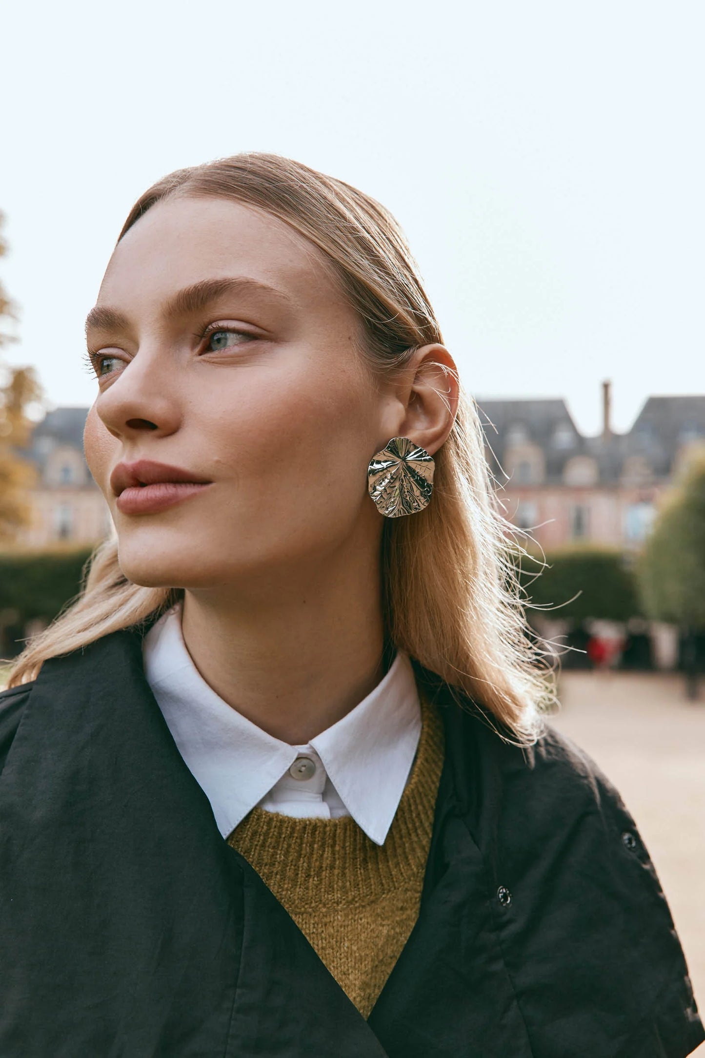 Aman Fan Earring - Gold