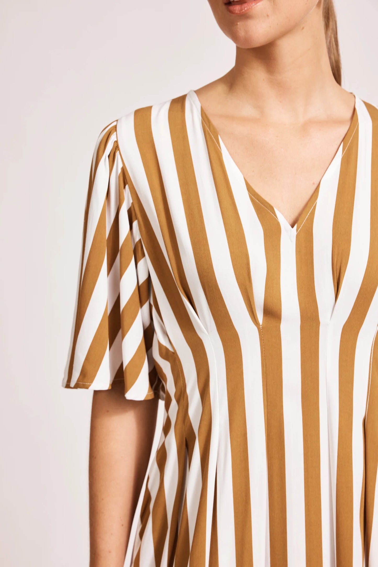 Treville Stripe Maxi Dress - Caramel