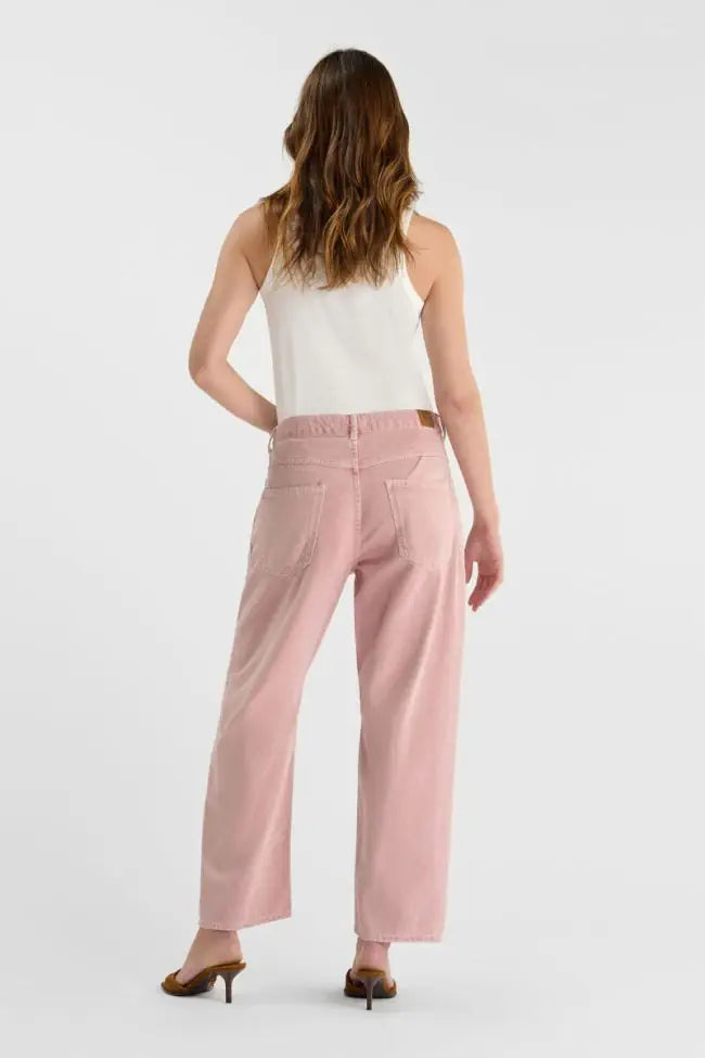 Madie Balloon Jeans - Faded Pink