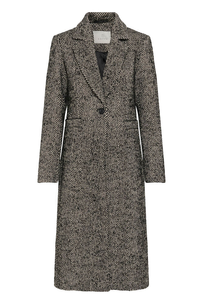 KAofelia Herringbone Coat - Black & Chalk