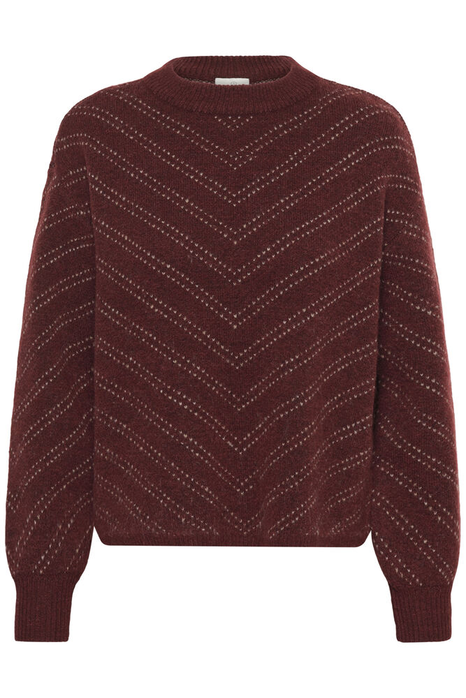 KAhillery Pullover - Port & Desert Taupe Stripe