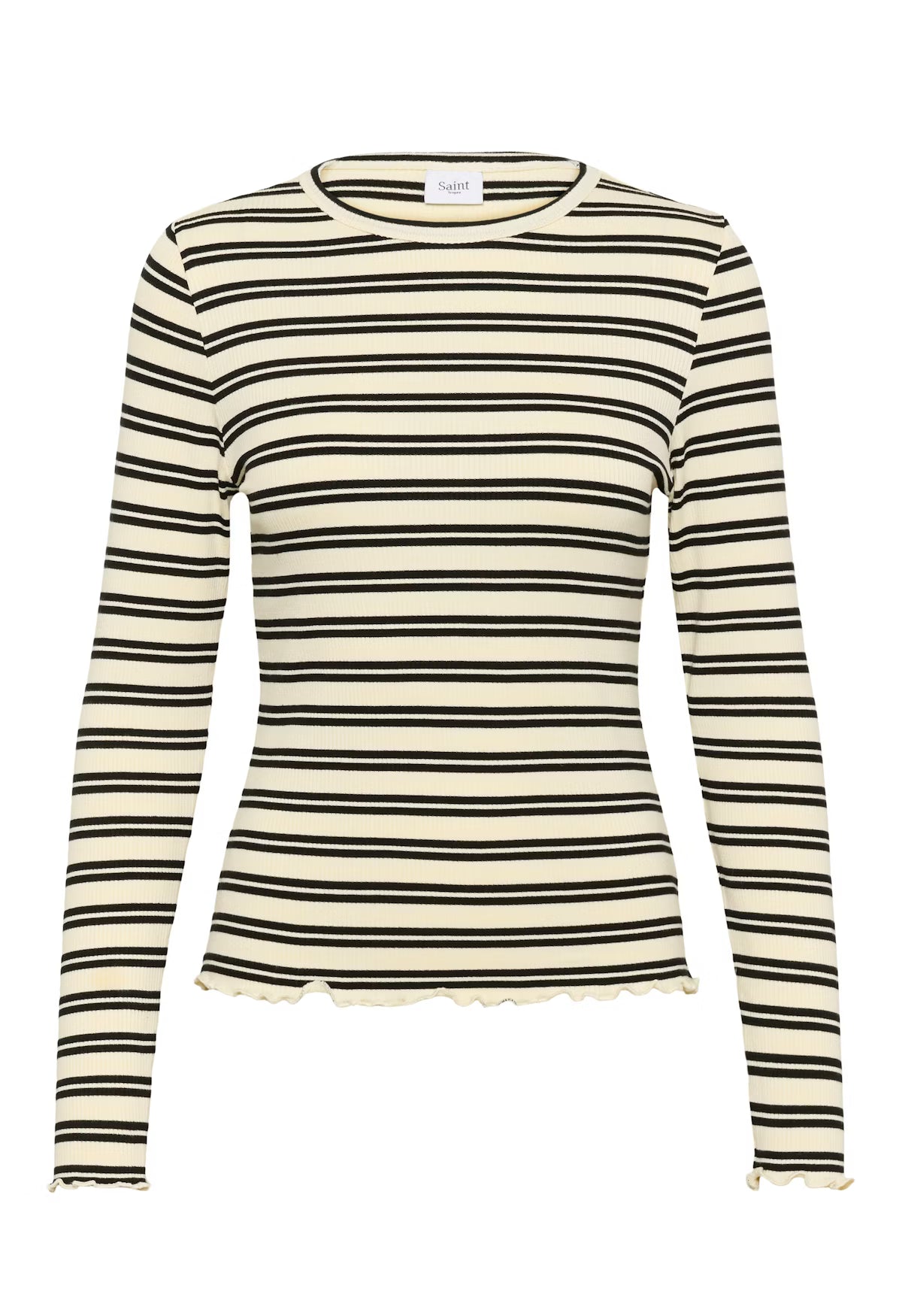 OlaliaSZ Long Sleeve T-Shirt- Ice Black Stripe
