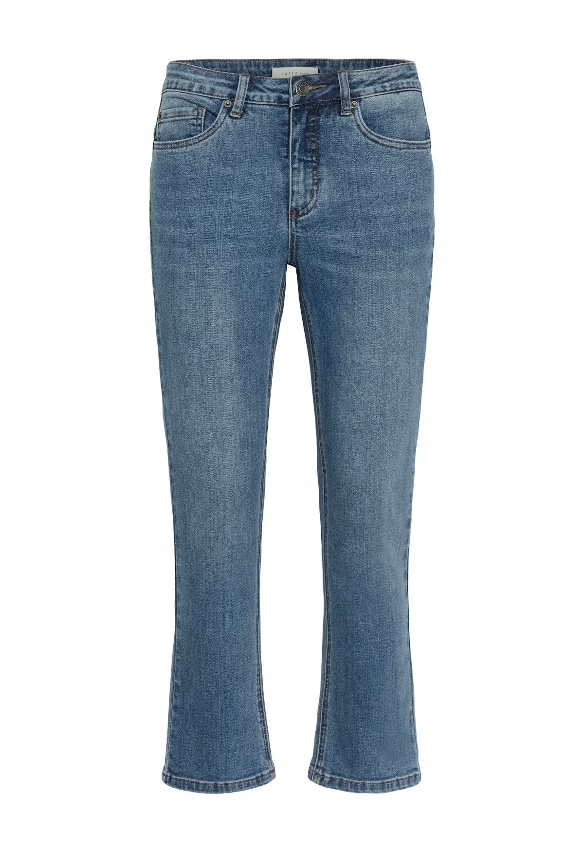 KAriver Cropped Jeans - Medium Blue Denim