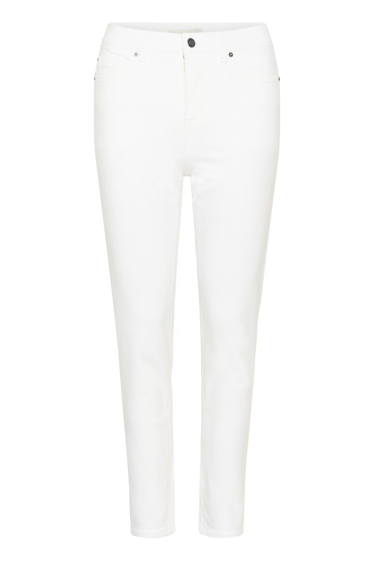 KAwillow High Waisted Slim Fit Jeans - Chalk