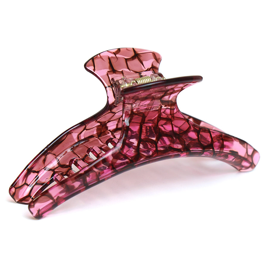 Raspberry Pink Transparent Acrylic Claw Clip