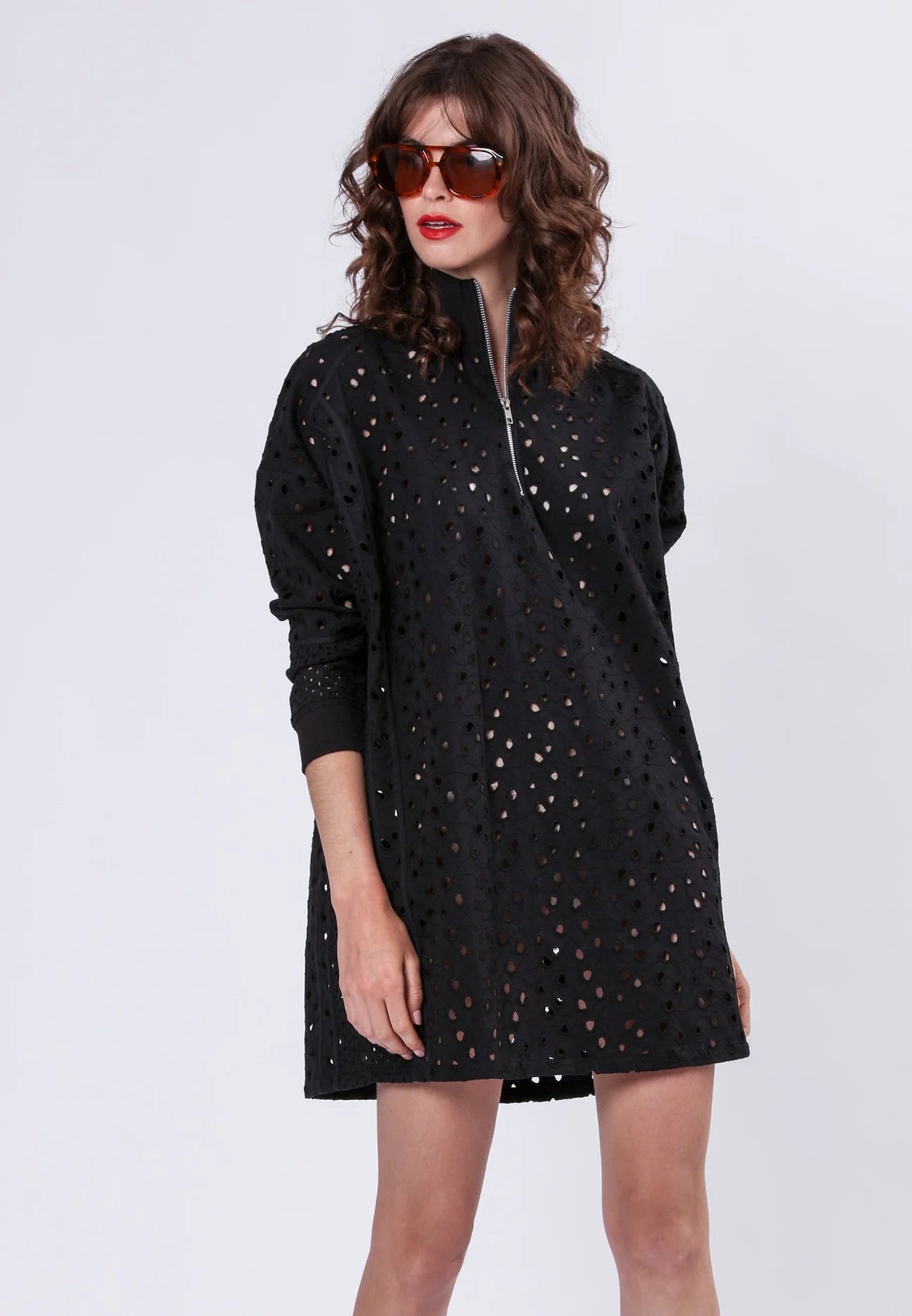 Coral Shirt Dress - Black