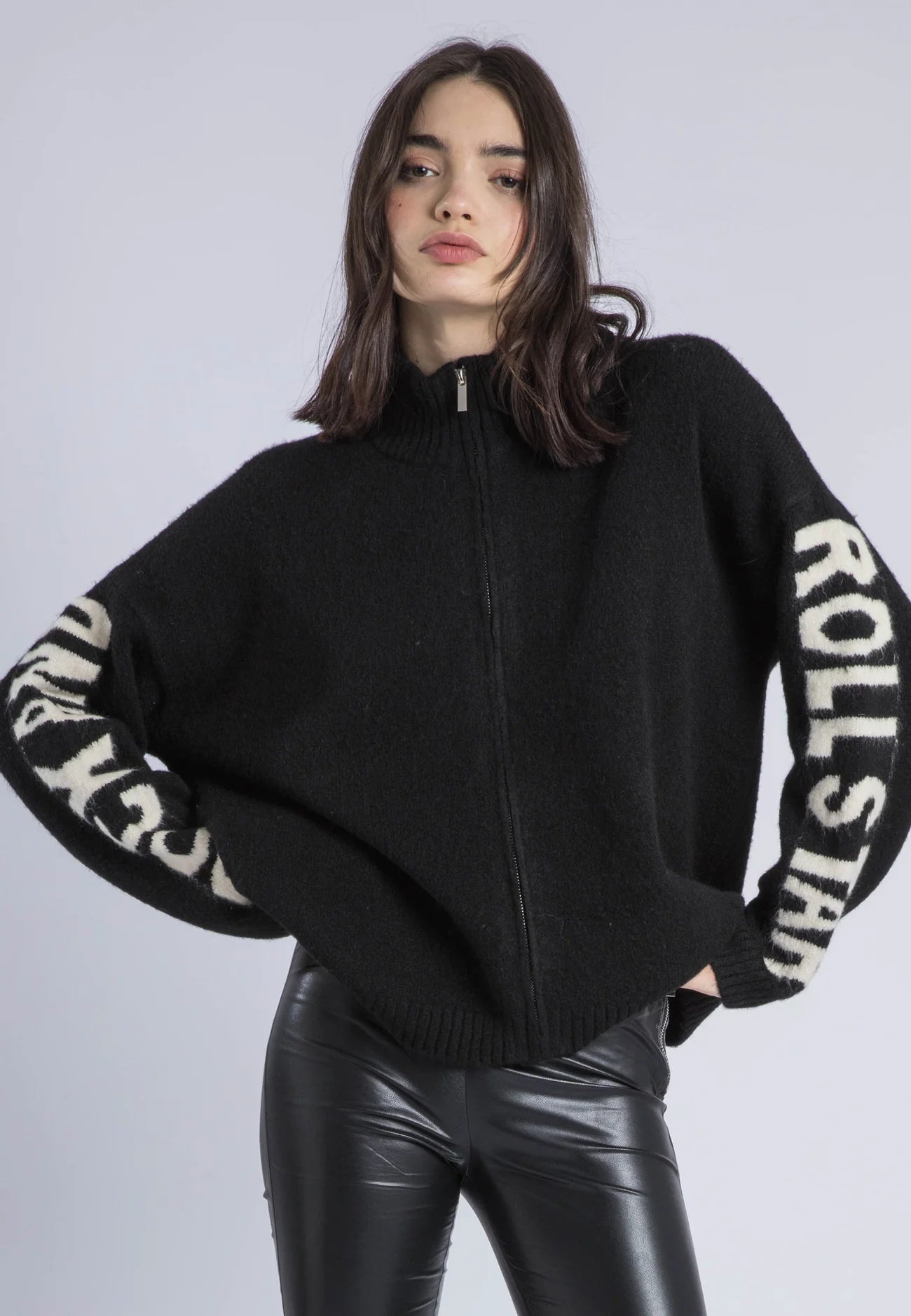 Phoebe Cardigan - Black / White