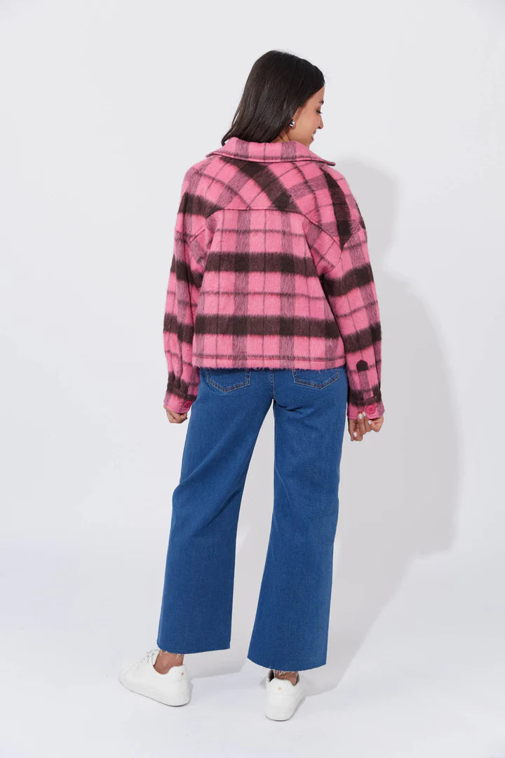 Daytona Crop Jacket -Pink