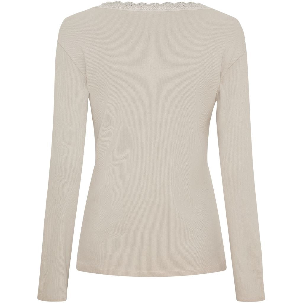 Calista Long Sleeve Tee - Beige