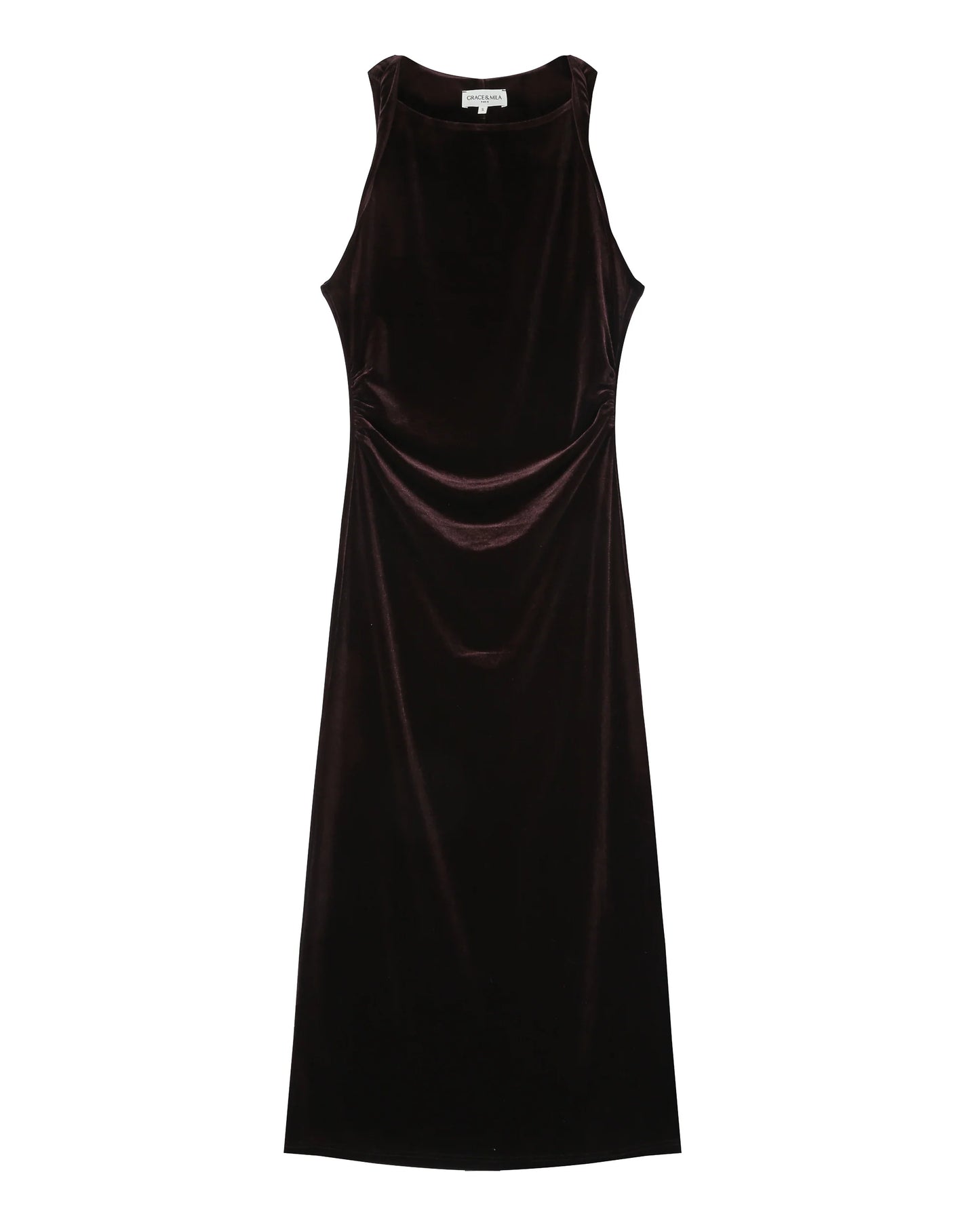 Tivoli Velvet Dress - Chocolate