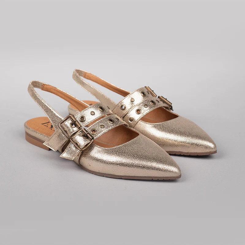 Hope Pointy Sling Back - Vegan Platinum