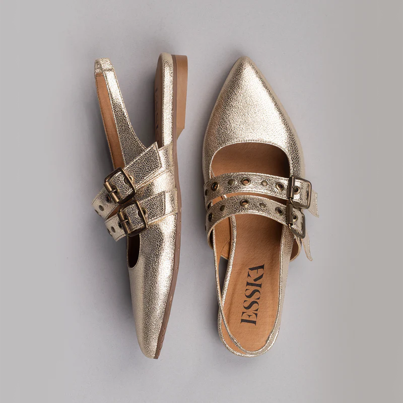 Hope Pointy Sling Back - Vegan Platinum
