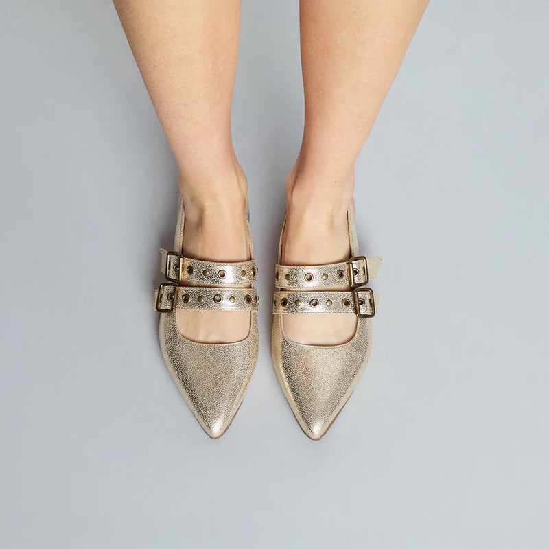 Hope Pointy Sling Back - Vegan Platinum