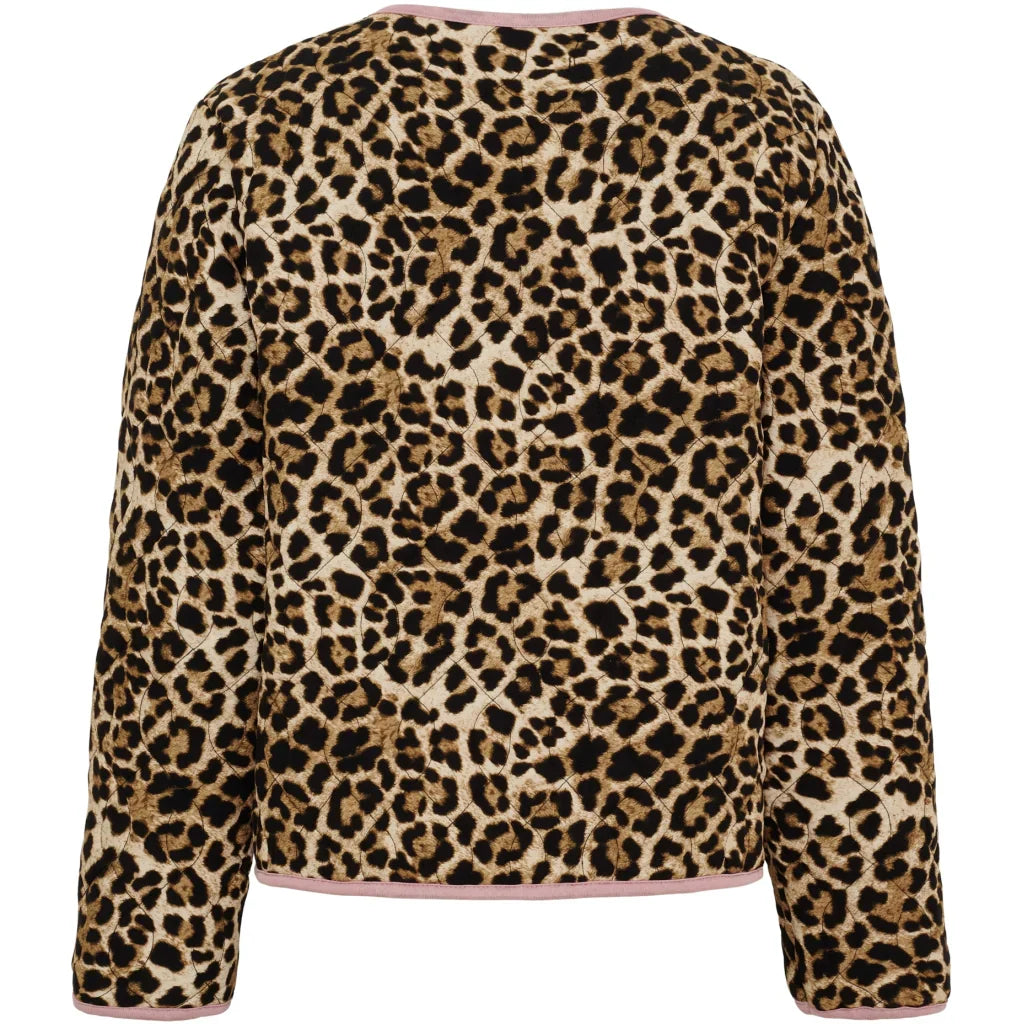 Celine Leopard Padded Jacket - Pink