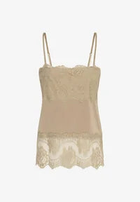 SLColumbine Lace Singlet - Silver Mink