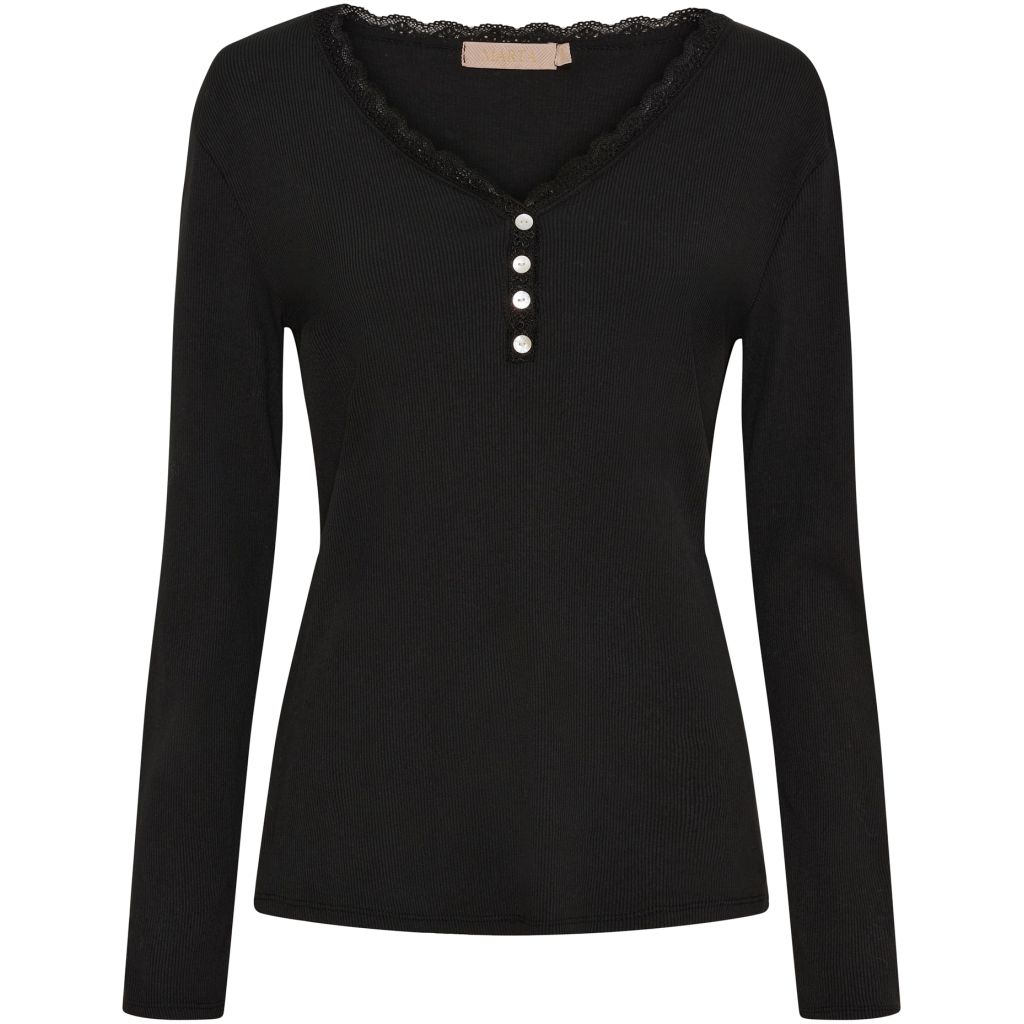 Calista Long Sleeve Tee - Black