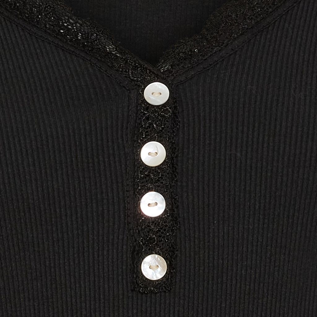 Calista Long Sleeve Tee - Black