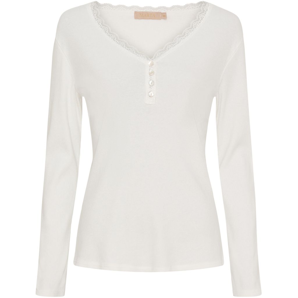Calista Long Sleeve Tee - White