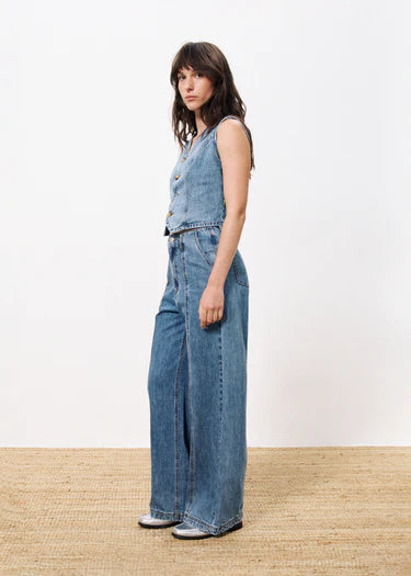 Carima Denim Suit Vest - Blue
