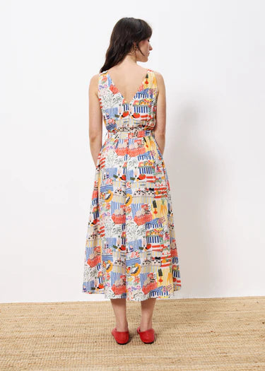 Achouak Dress - White & Patterns