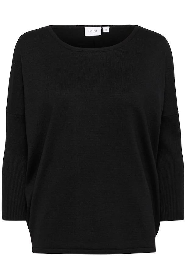MilaSZ Round Neck Pullover - Black