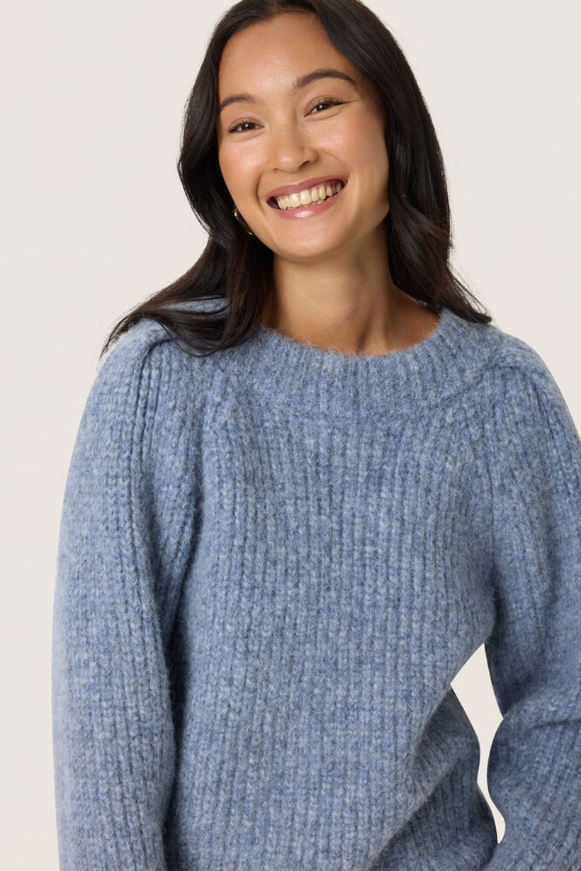 SLPleoni Pullover - Bijou Blue Melange