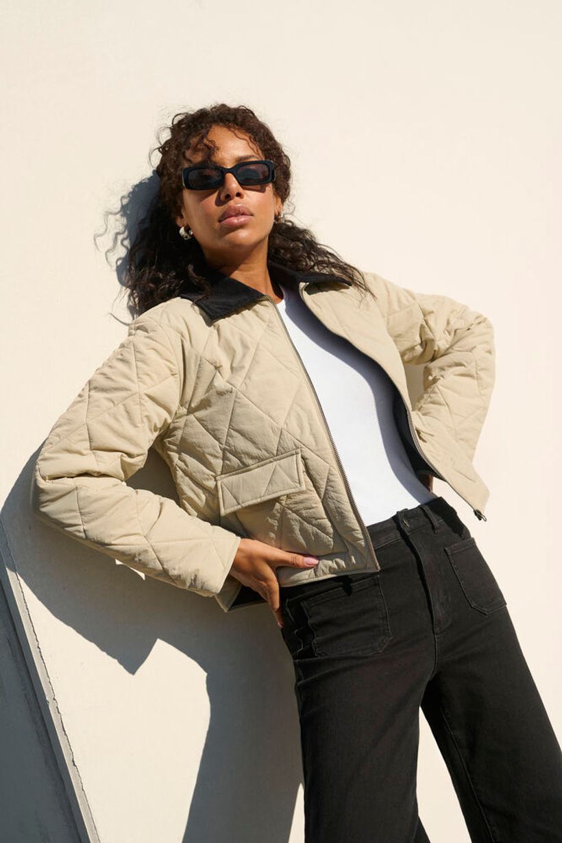 KAanneli Quilted Jacket - Feather Grey
