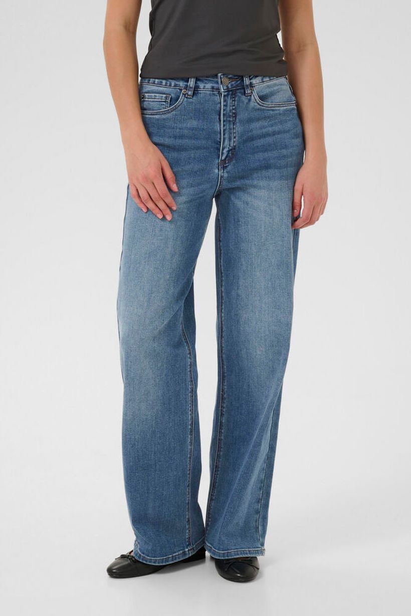 KAmeadow High Waisted Jeans - Mid Blue