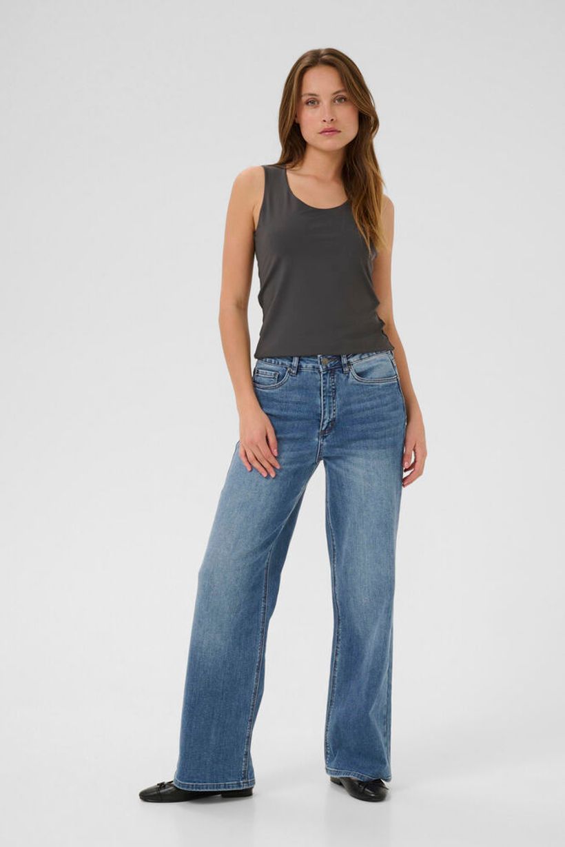 KAmeadow High Waisted Jeans - Mid Blue