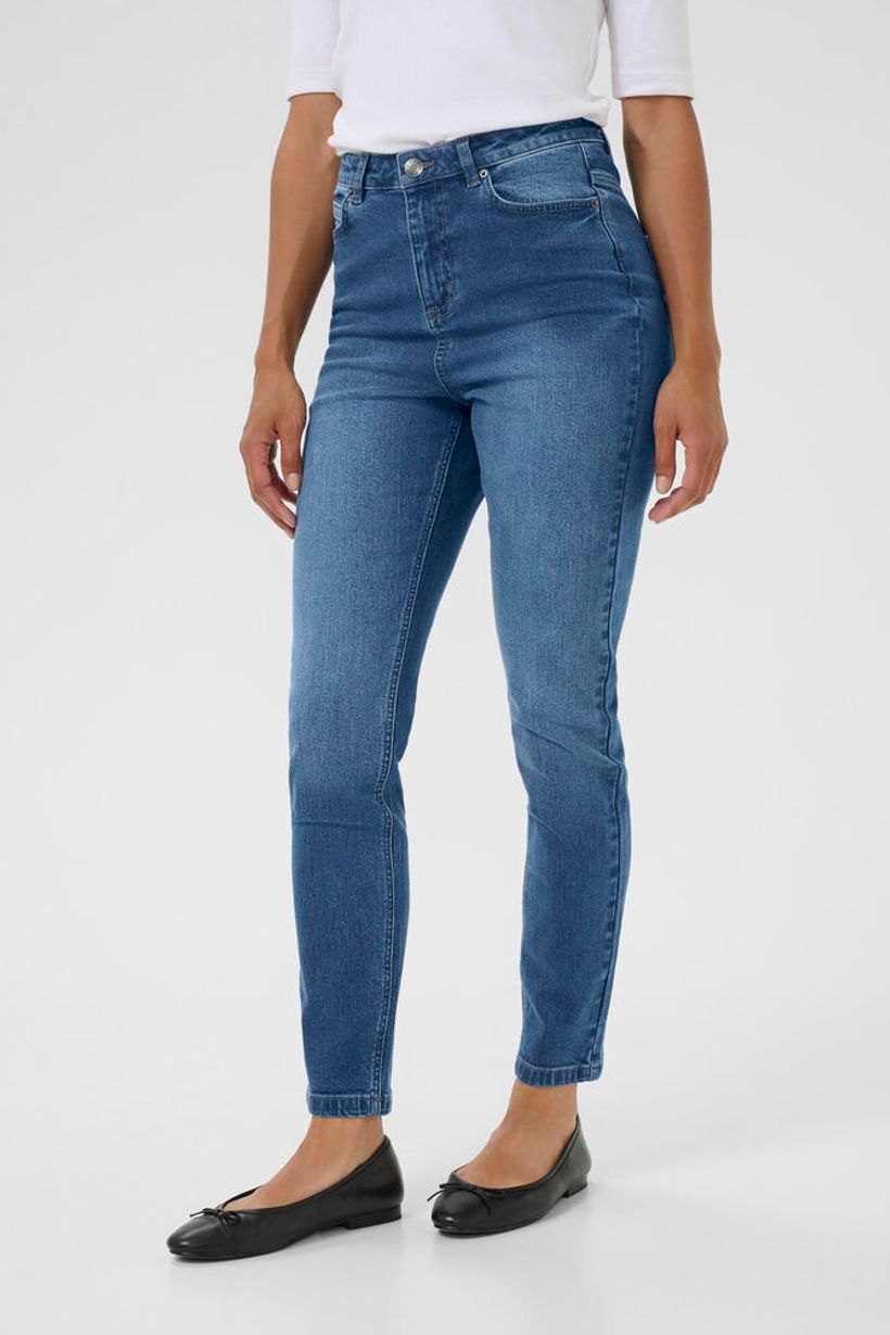 KAwillow High Waisted Slim Fit Jeans - Medium Blue