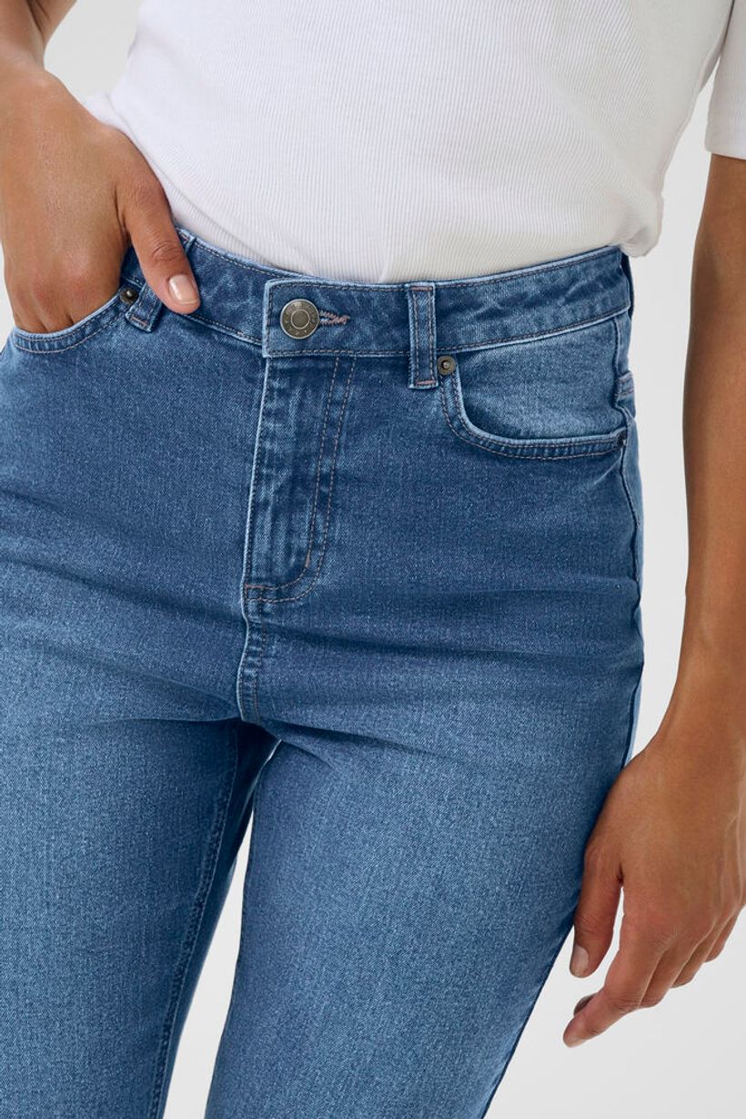 KAwillow High Waisted Slim Fit Jeans - Medium Blue