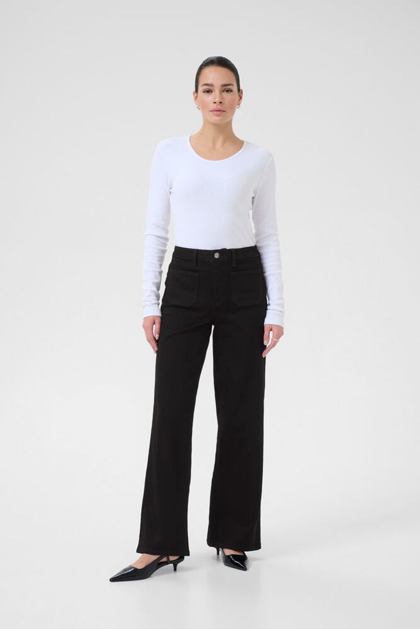 KAbrook High Waisted Jeans - Black Deep