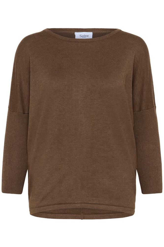 MilaSZ Round Neck Pullover -Fondue Fudge Melange
