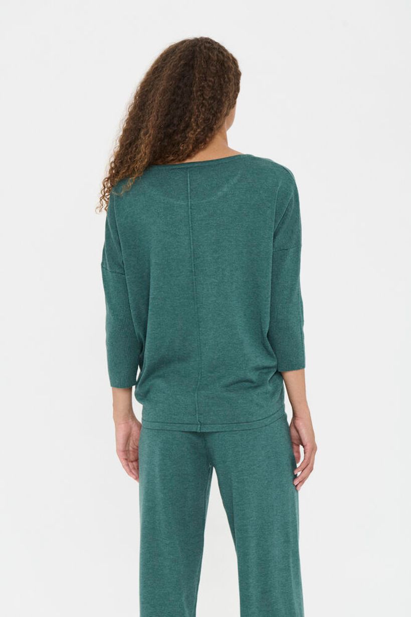 MilaSZ Round Neck Pullover -June Bug Melange