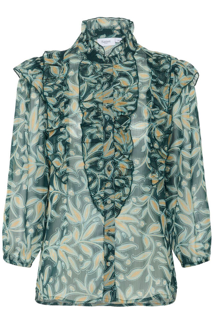 MaxineSZ Blouse - Pine Autumn Flora