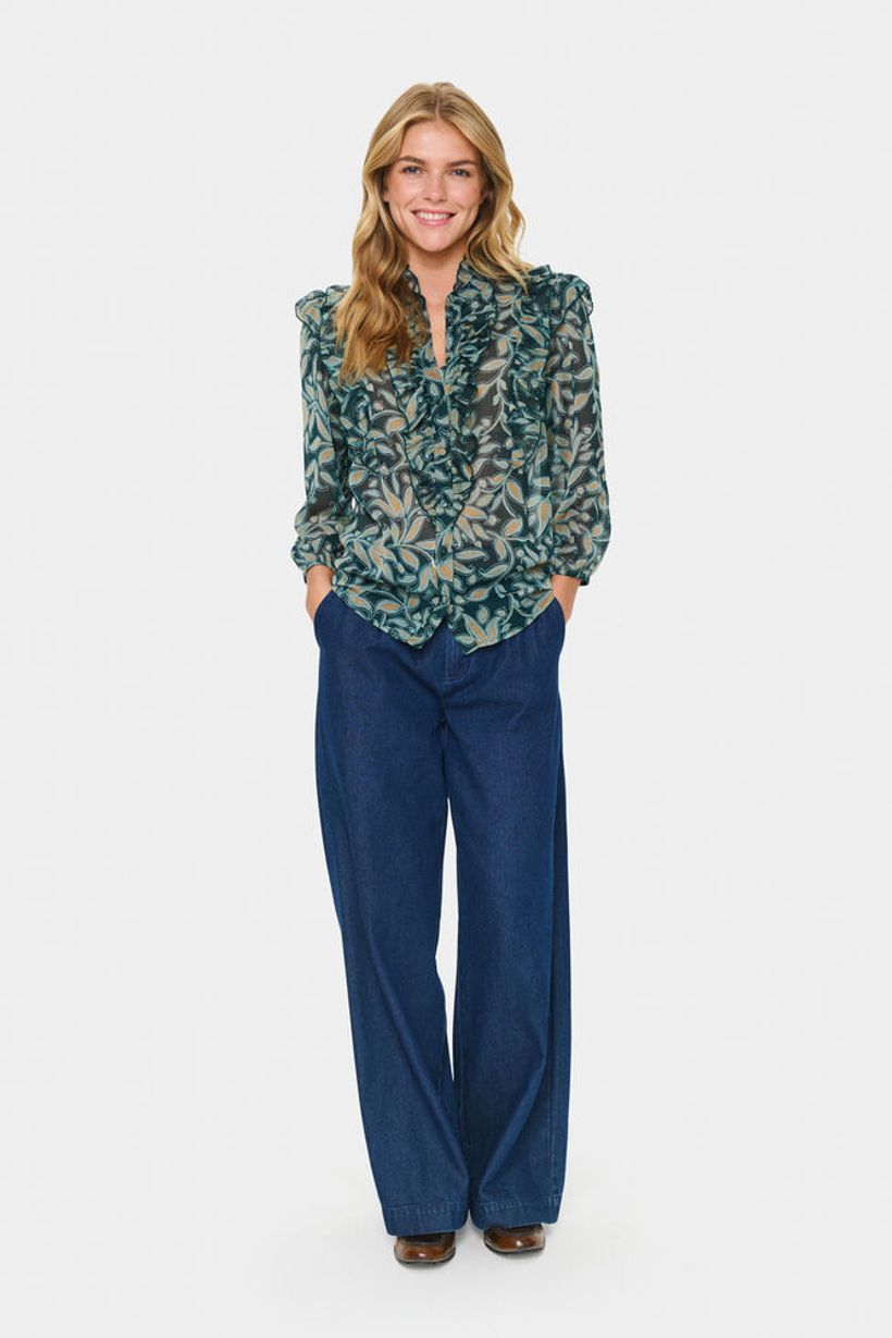 MaxineSZ Blouse - Pine Autumn Flora