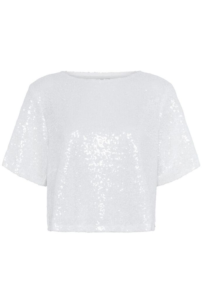KAmiranda Sequin Blouse - Chalk