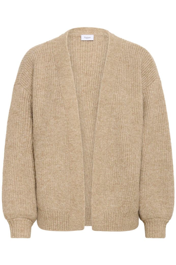 OttolineSZ Open Cardigan - Tannin Melange