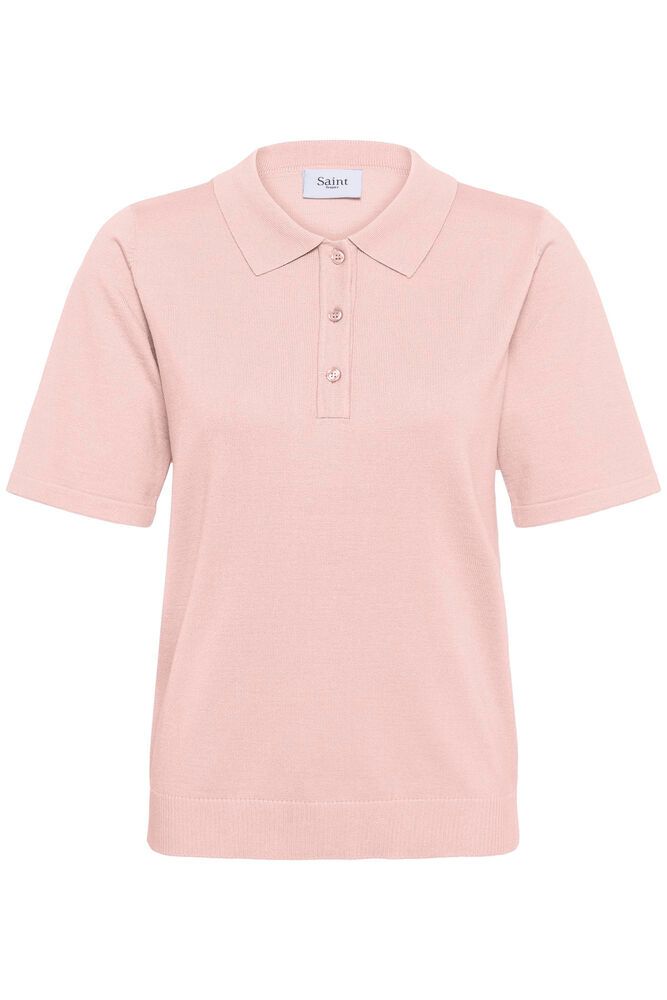 MilaSZ Short Sleeve Polo Pullover - Chalk Pink