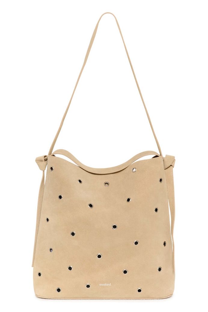 SLCalilje Eyelets Suede Bag - White Pepper