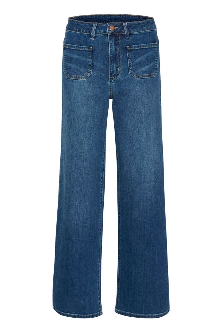 KAkarla High Waisted Wide Leg Jeans - Medium Blue Wash