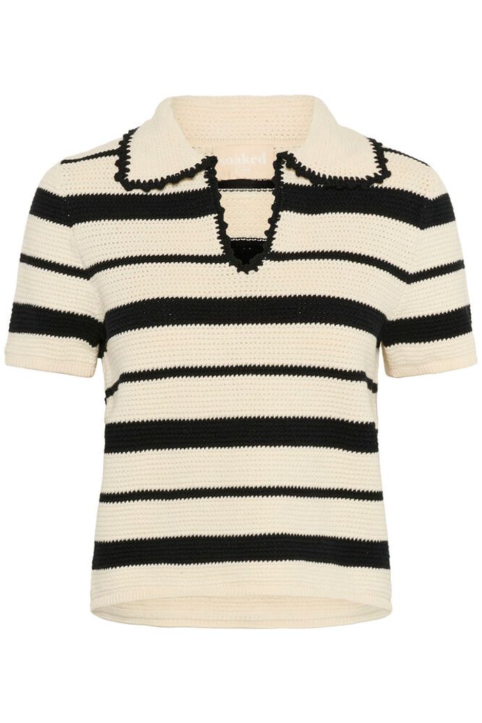 SLMadalena Pullover - White w Black Stripe