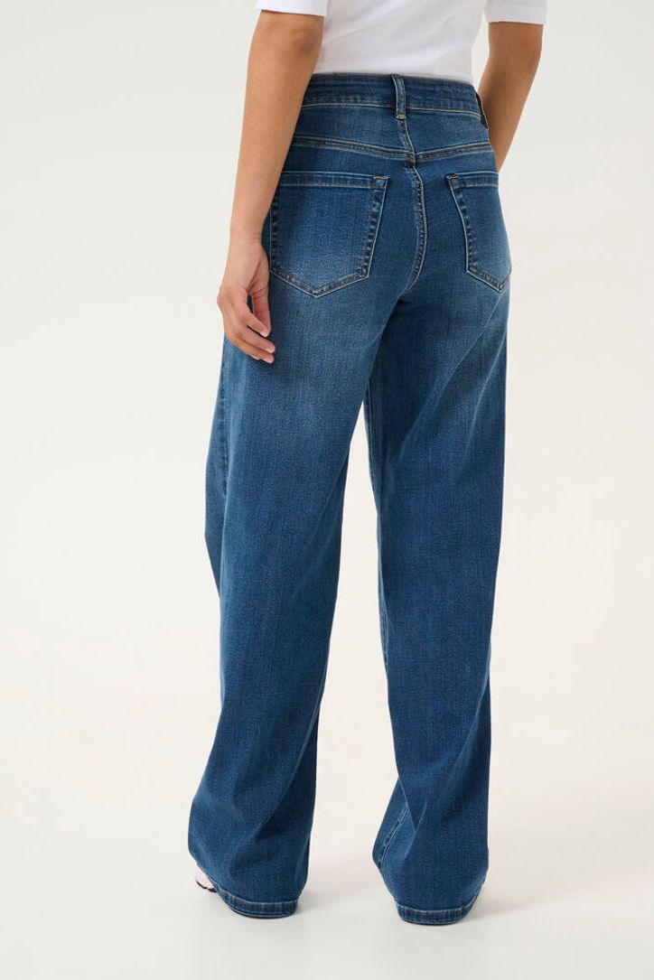 KAkarla High Waisted Wide Leg Jeans - Medium Blue Wash