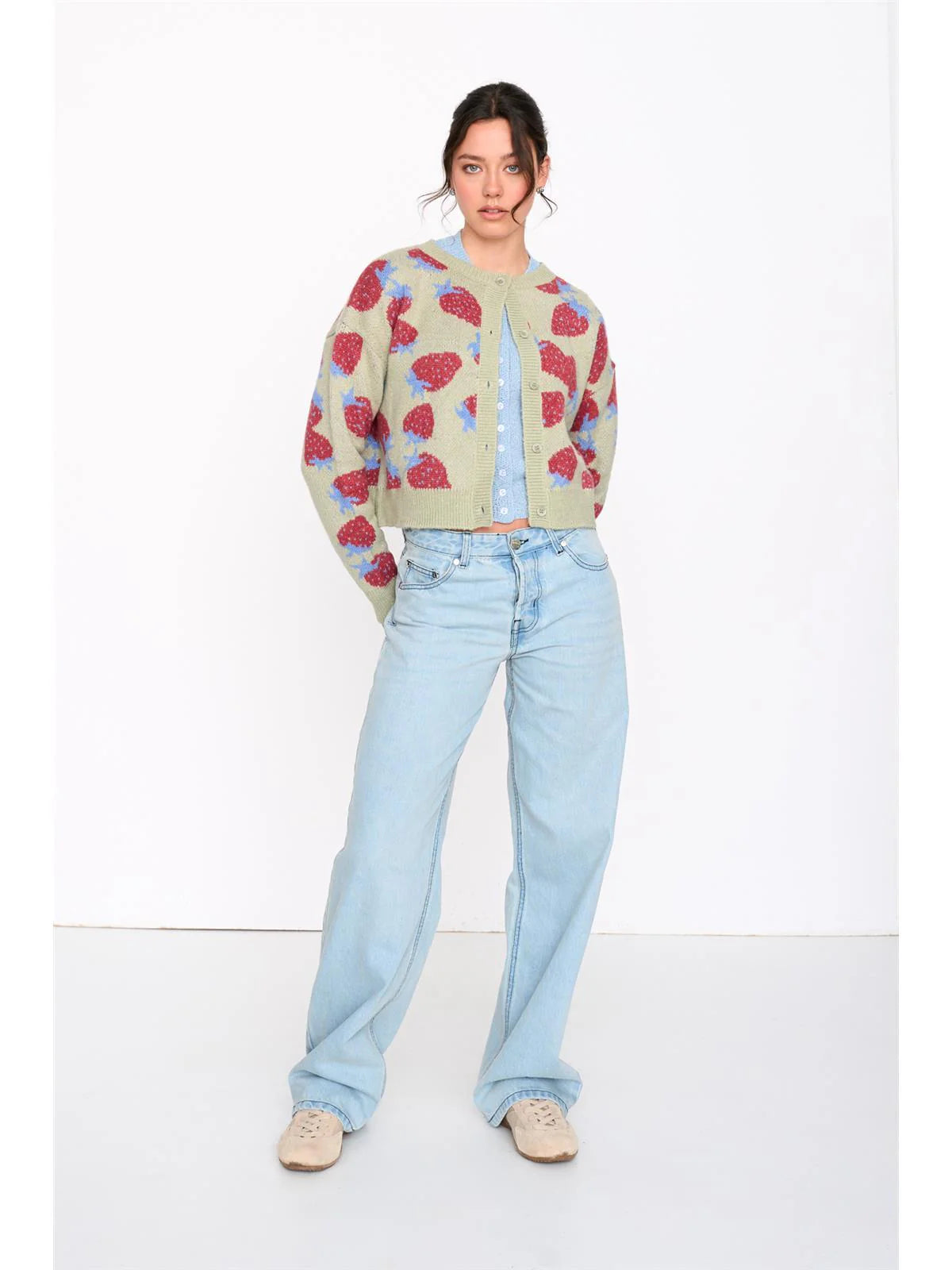 Strawberry Cardigan - Green