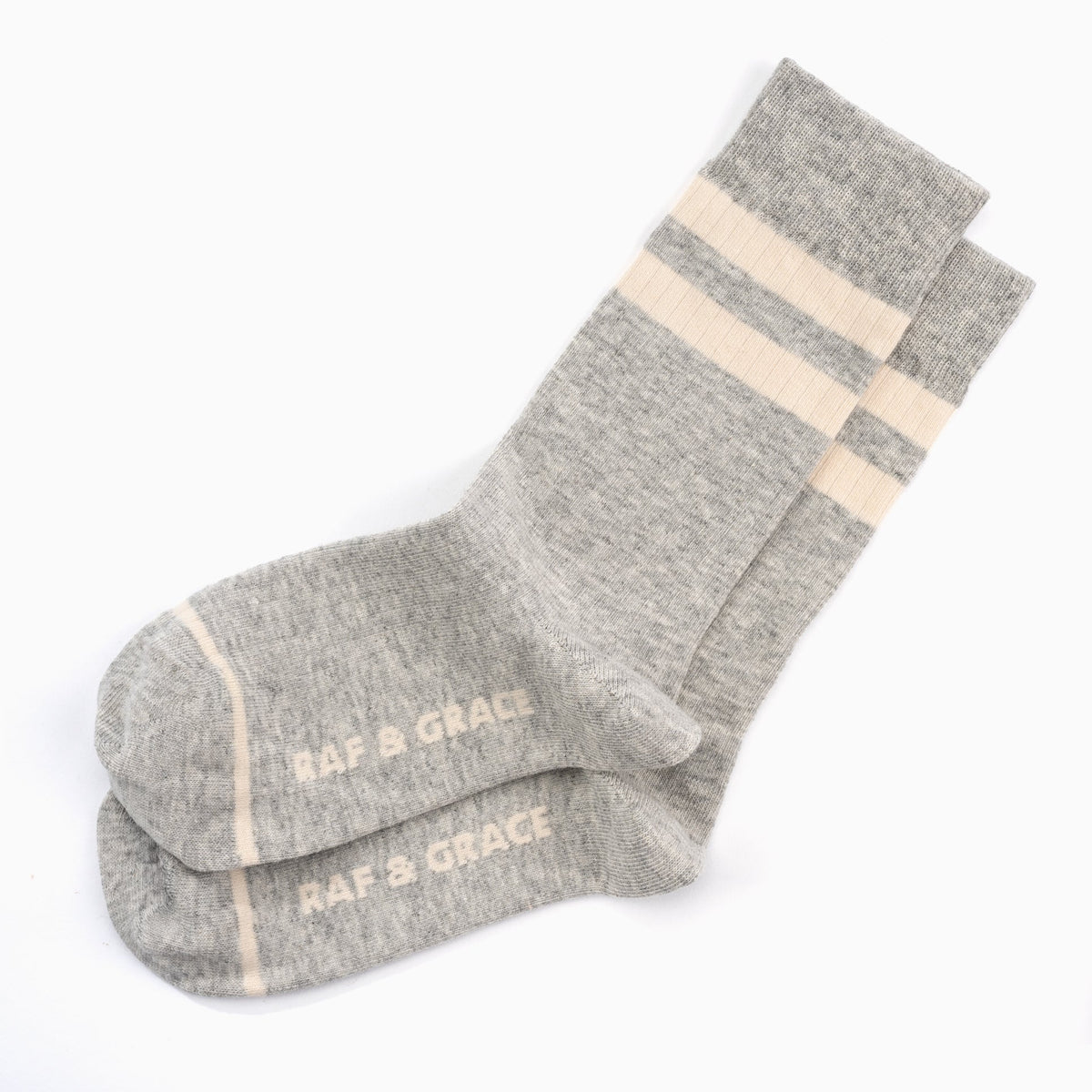 Luxe Cotton Socks - Grey and Cream
